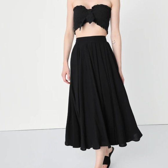 Lulus Dresses & Skirts - NWT Lulu's Skirt Set Midi Dress 2 piece XS Pockets NEW